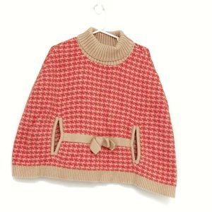 Janie and Jack girl’s warm poncho sweater 3T